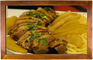 Recette Magret de canard aux pommes