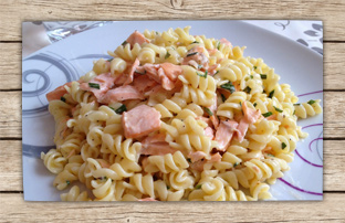 Recette Fusili saumon parmesan