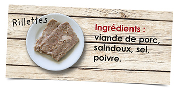 Ingrédients Rillettes