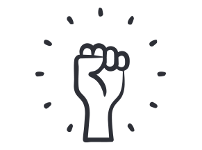 Main-engagée